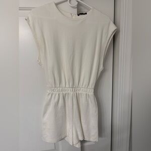 White Cotton Zara Romper